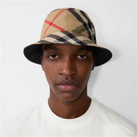 burberry inspired hat black plaid bucket|burberry cotton blend hat.